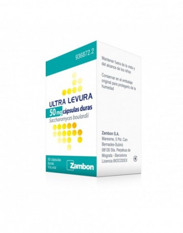 Ultra Levura 50 Mg 50 Cápsulas